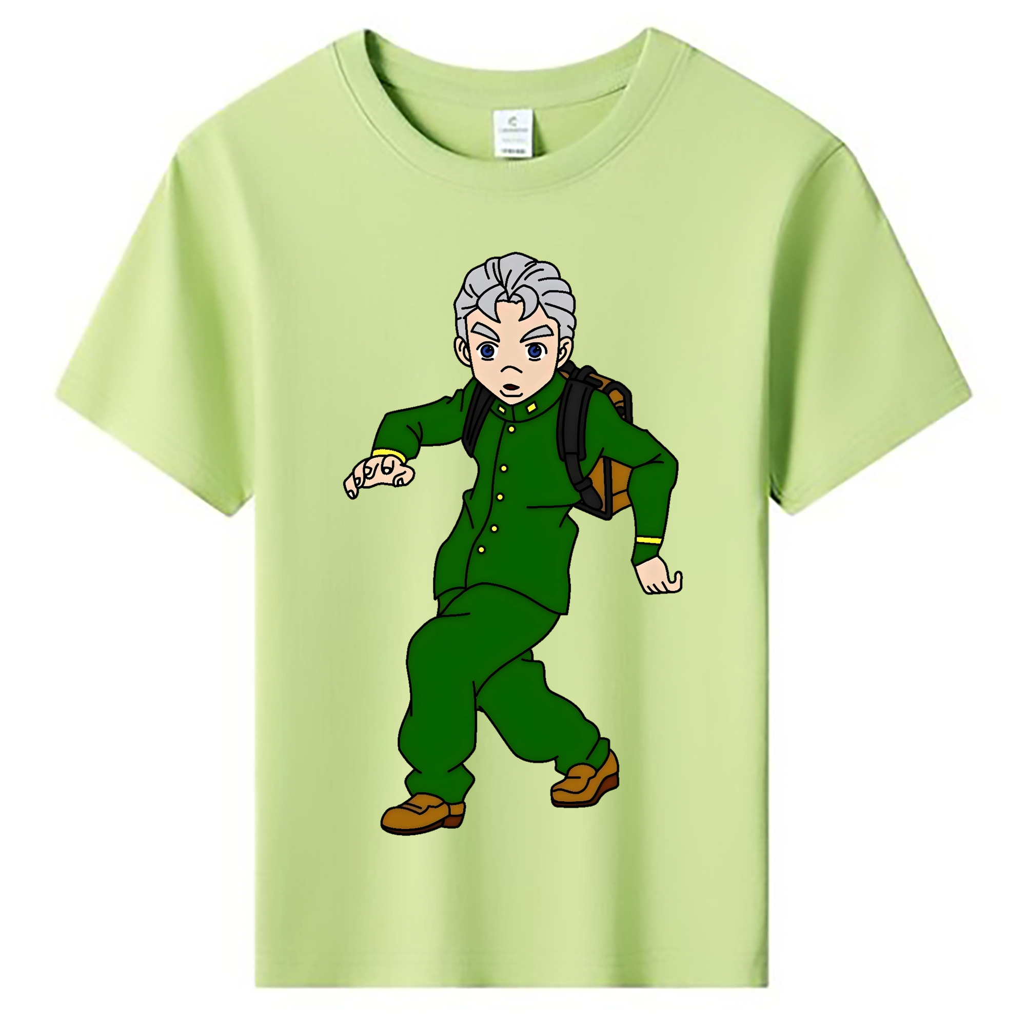 （画像用） ジョジョの奇妙な冒険 広瀨康一 JoJo's Bizarre Adventure Hirose Koichi 綿100％キッズTシャツ（フロントプリント）